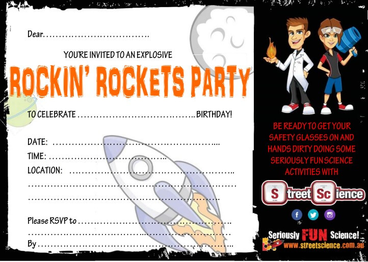 Rockin Rockets Invites
