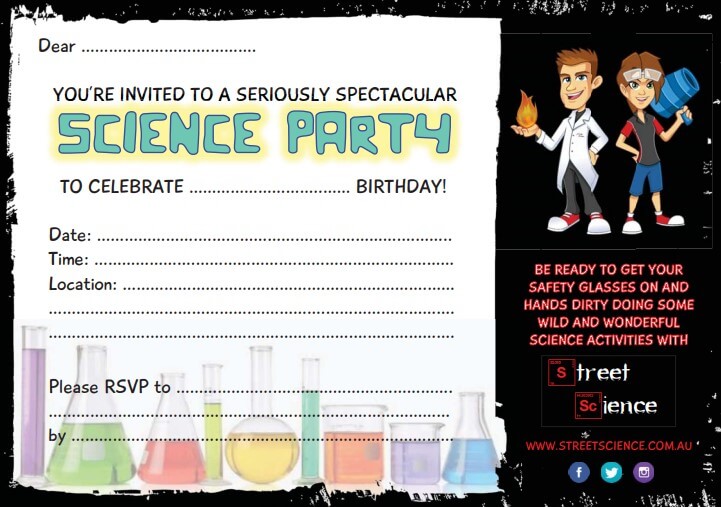 Science Party Invites
