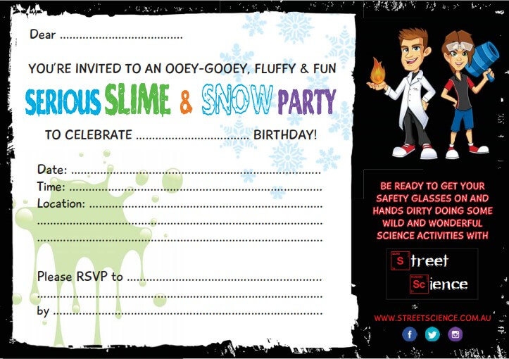 Slime Party Invite